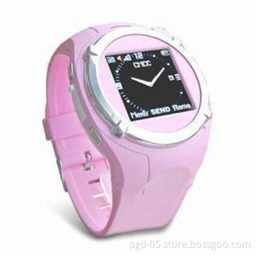 Pink Wristwatch Phone with MP3/MP4/FM Radio Function and 1.3-megapixel Camera, Supports WAP/GPRS